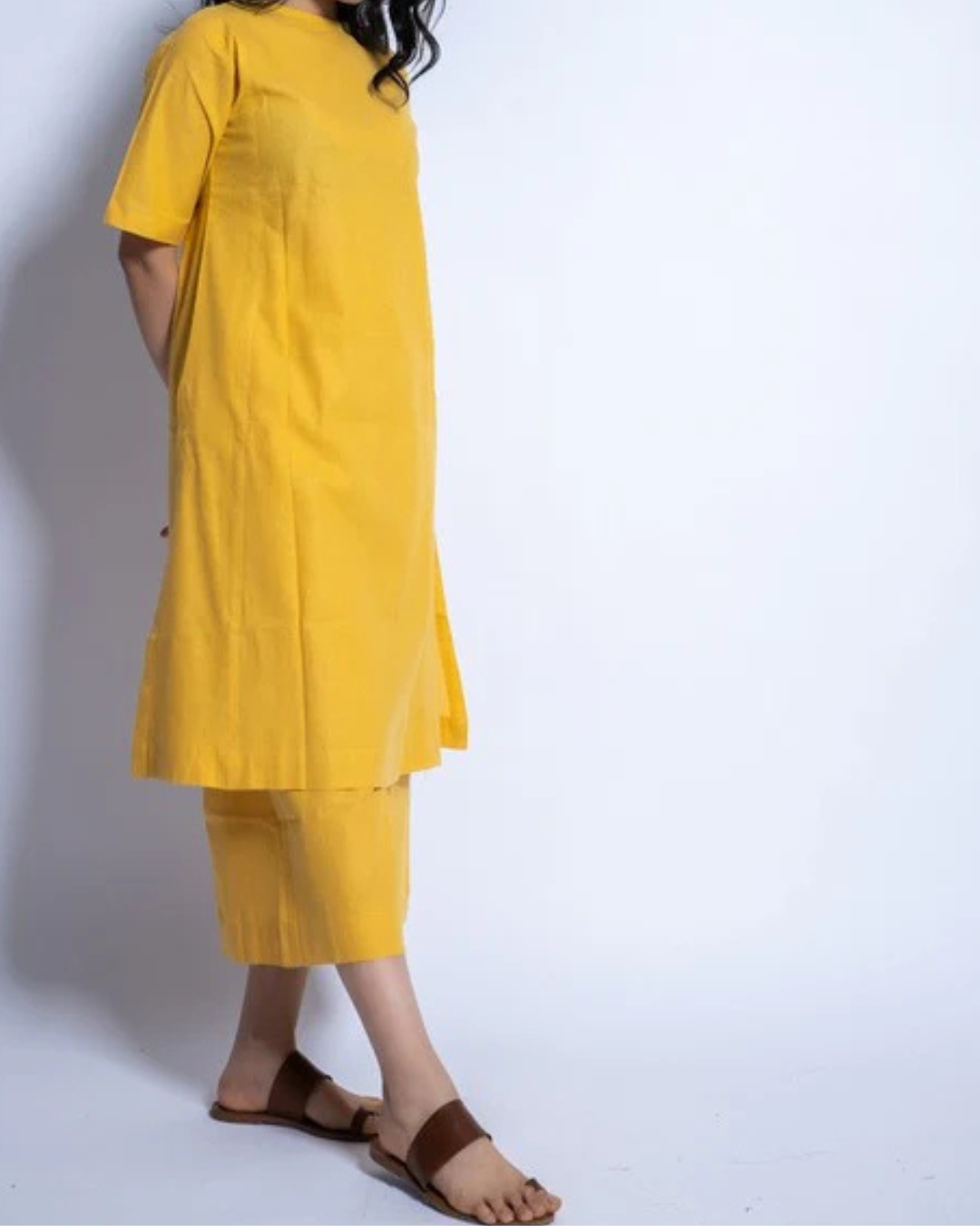 Women’s Two-Piece Layered Kurta with Culotte Set