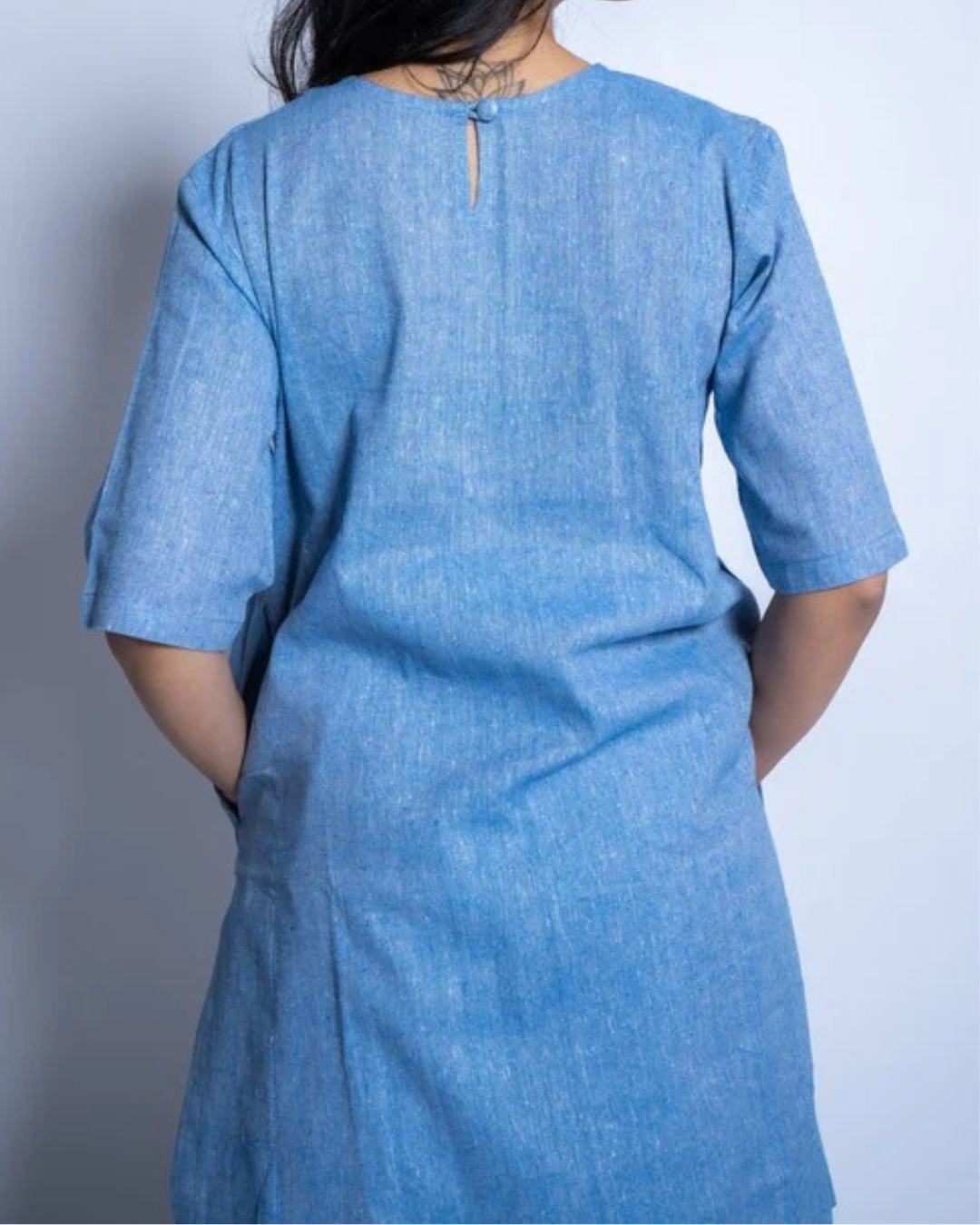 Women’s Two-Piece Layered Kurta with Culotte Set