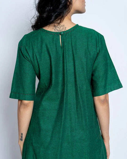 Women’s Two-Piece Layered Kurta with Culotte Set