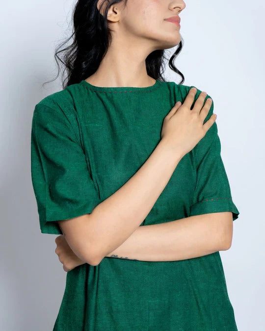 Women’s Two-Piece Layered Kurta with Culotte Set