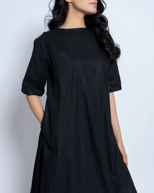 Women’s Two-Piece Layered Kurta with Culotte Set