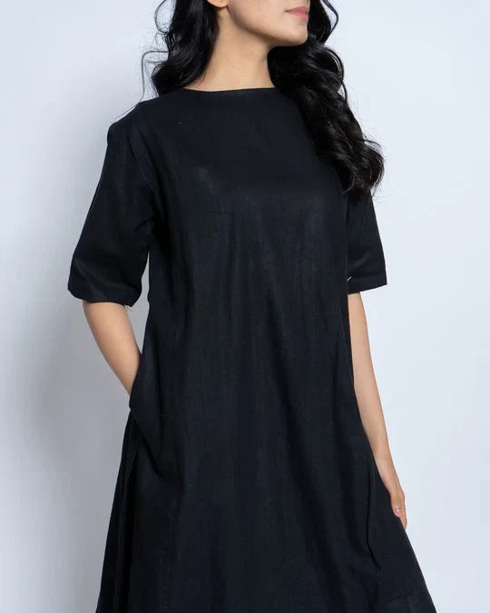 Women’s Two-Piece Layered Kurta with Culotte Set
