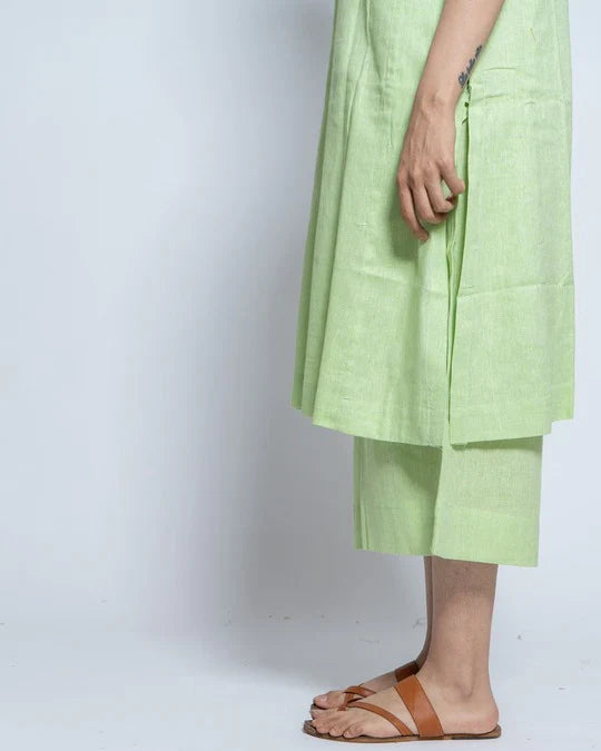 Women’s Two-Piece Layered Kurta with Culotte Set