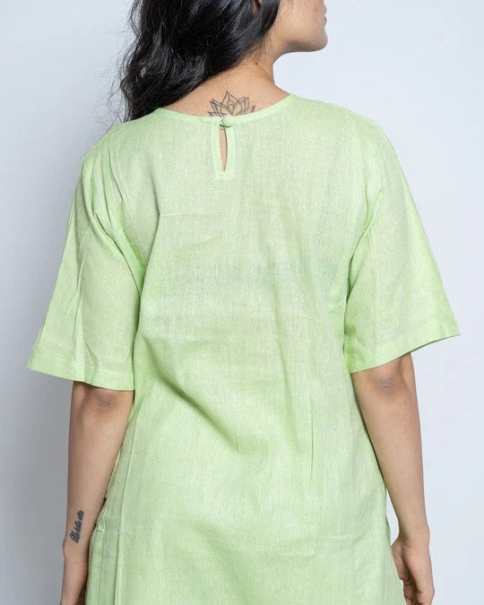 Women’s Two-Piece Layered Kurta with Culotte Set