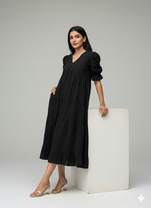 Blackberry Fairytale MIDI Dress