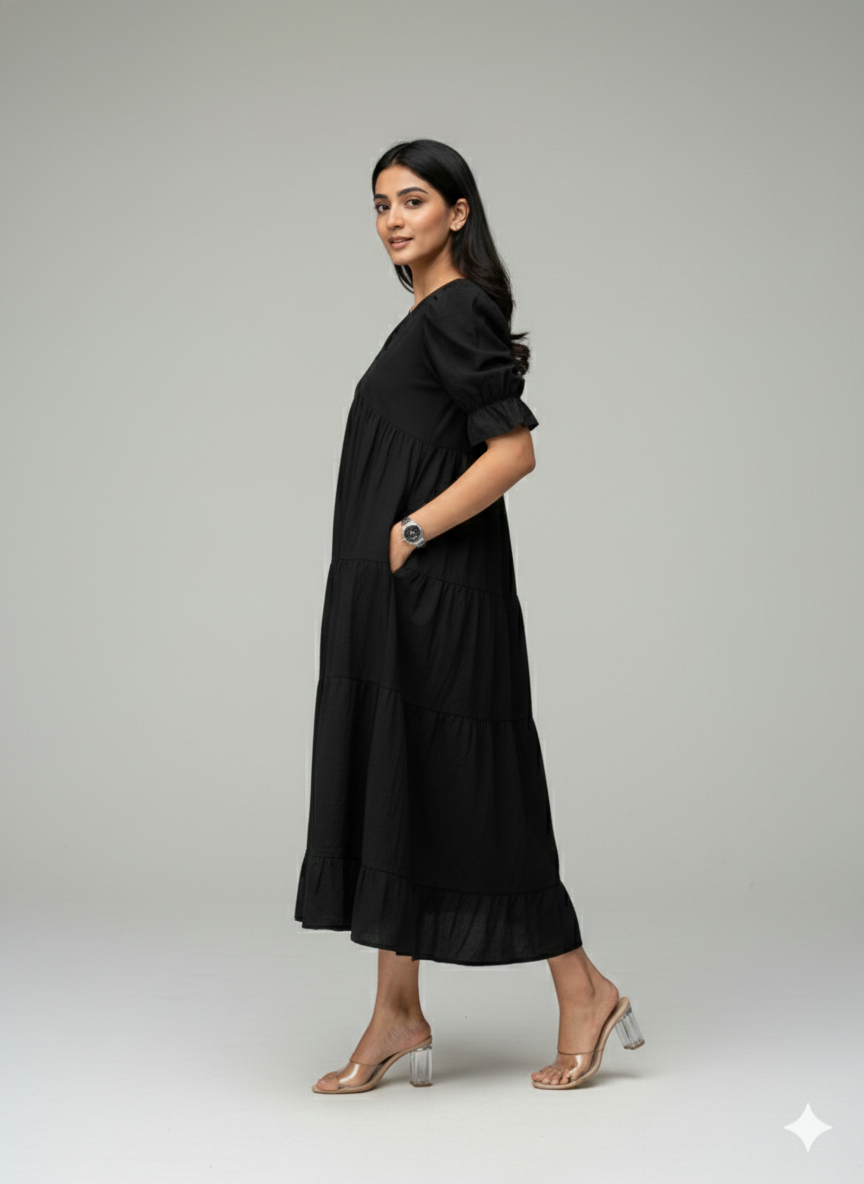 Blackberry Fairytale MIDI Dress