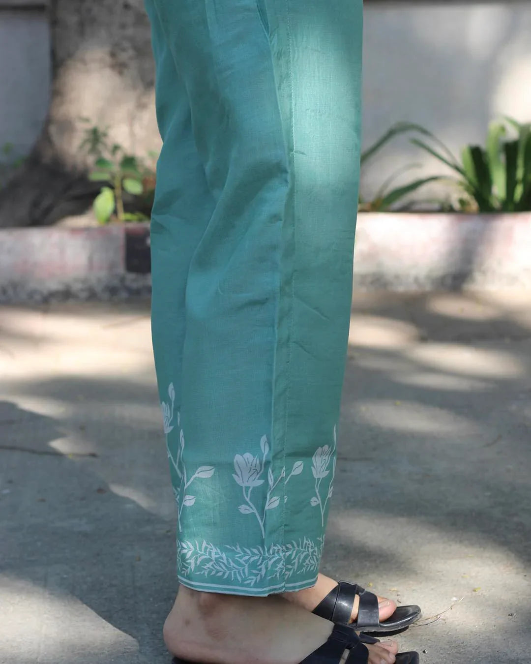 AQUA BLOOM PURE COTTON SILK CO-ORD SET