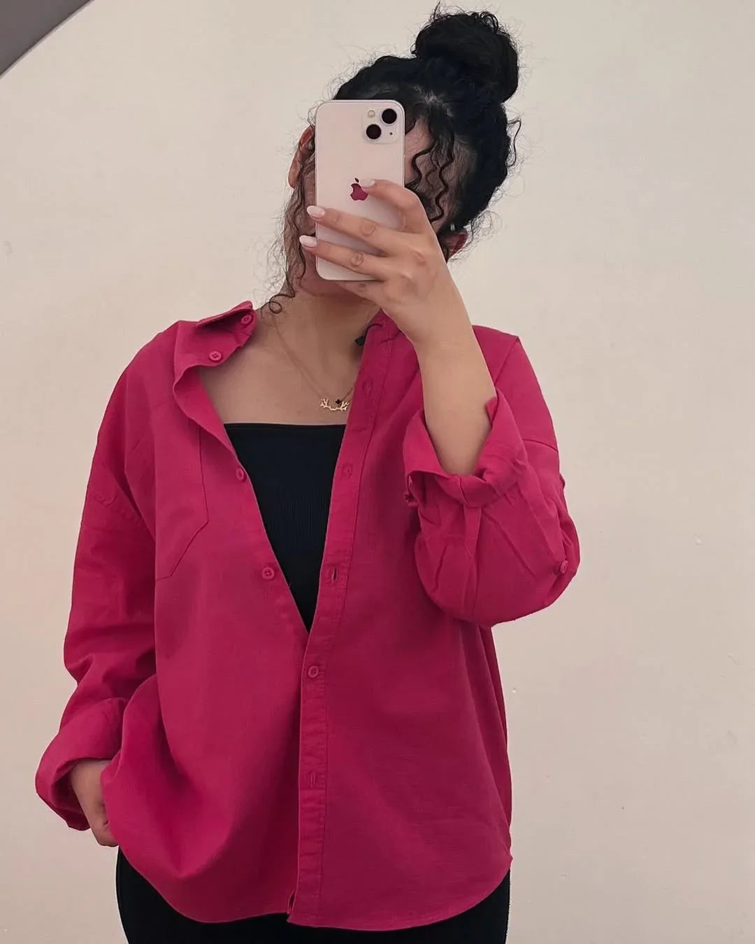 Pink Luxury Cotton Shirt