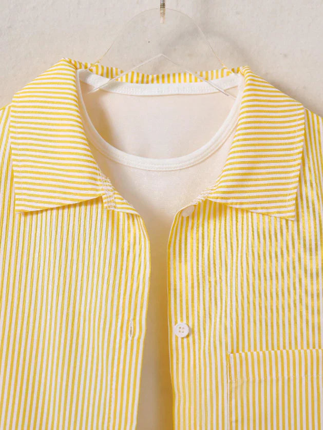 Girls Striped Sun Protection Shirt Korean Style Spring/Summer