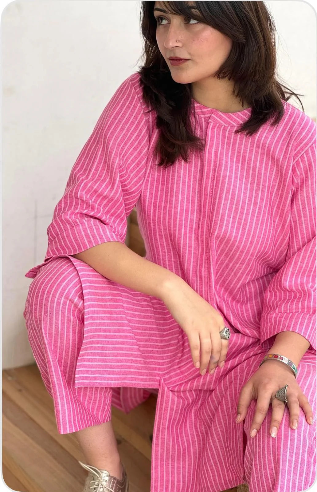 Pink Breeze Cotton Kurta Set
