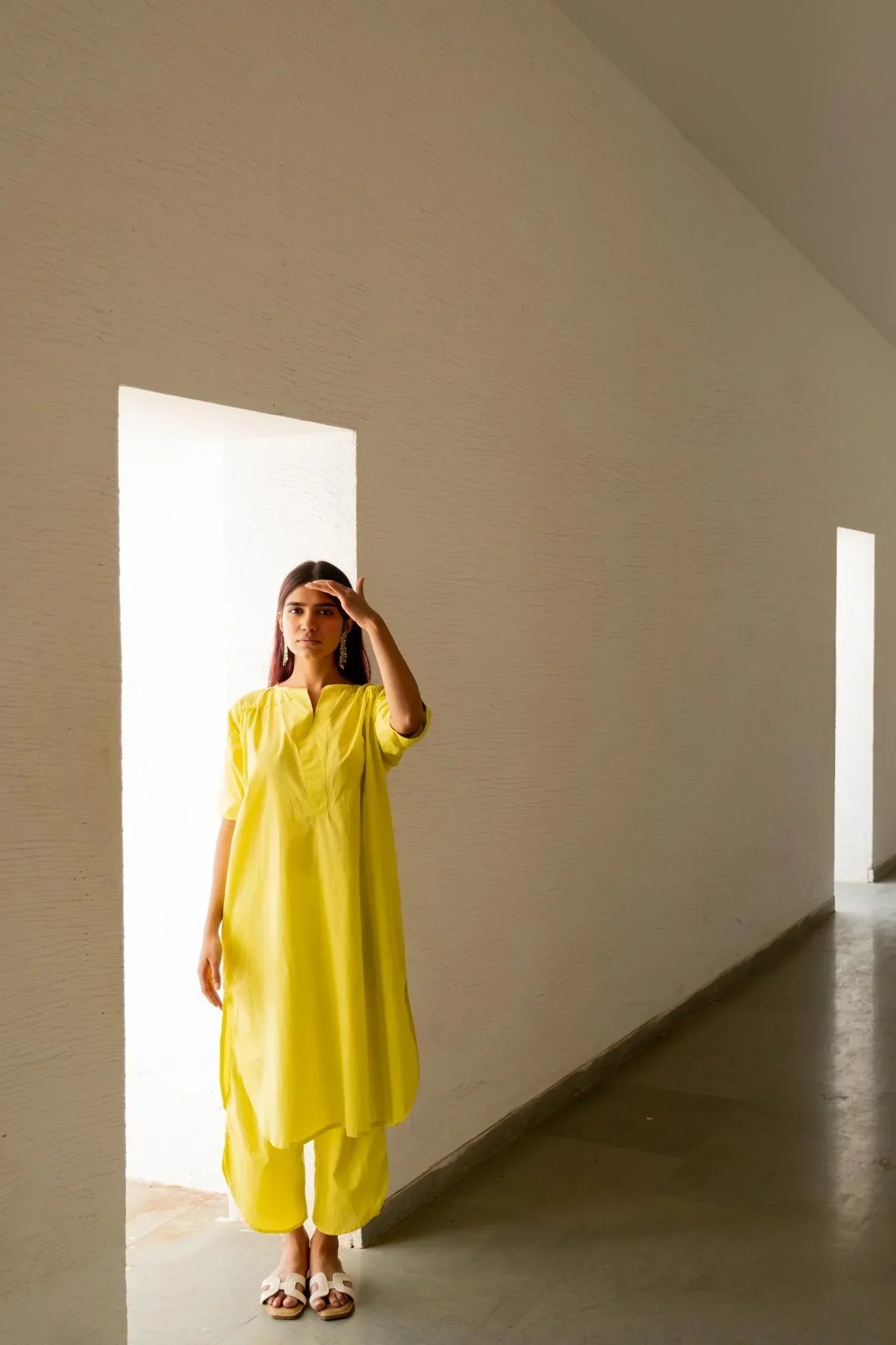 Neembu Yellow Tunic with Pants